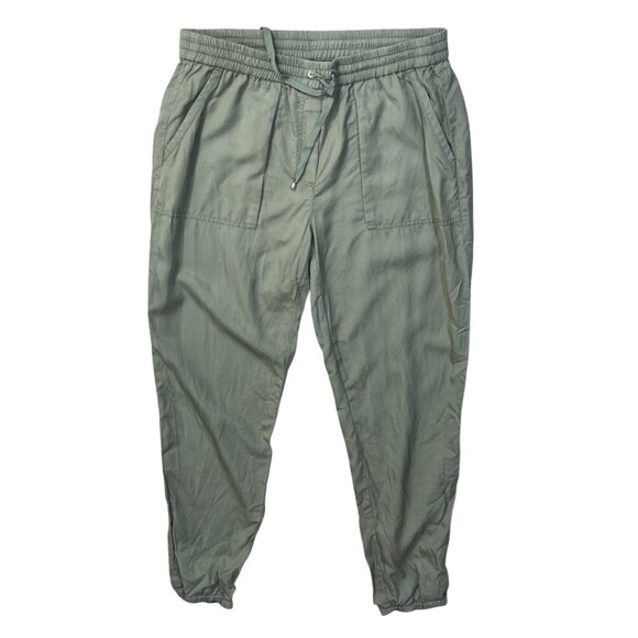 WHBM The Jogger Pant Olive Green Size 8 Long Pull-on Elastic Hem - Picture 1 of 6